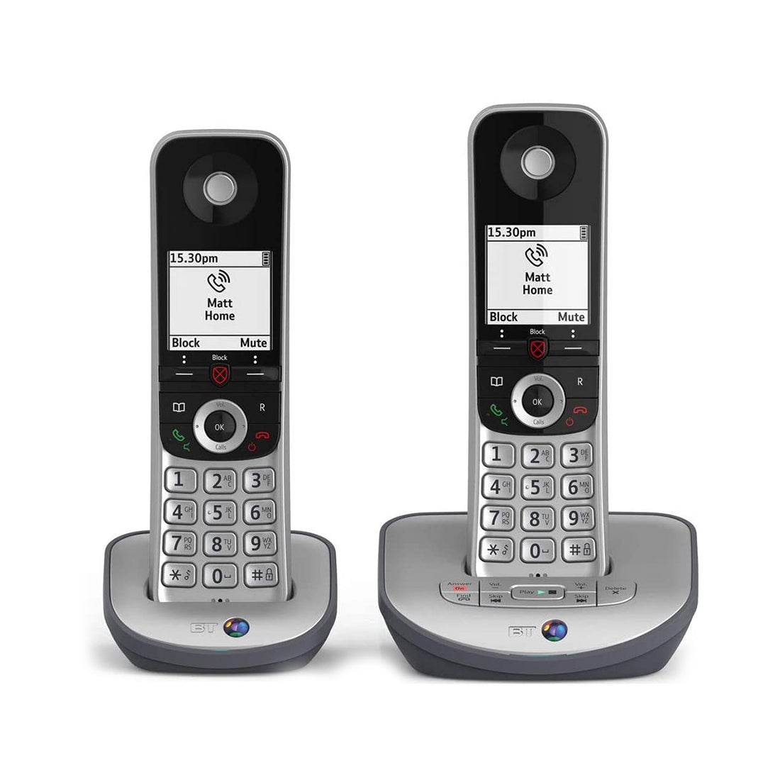 BT Advanced Z Twin Digital Cordless Answerphone in Silver
