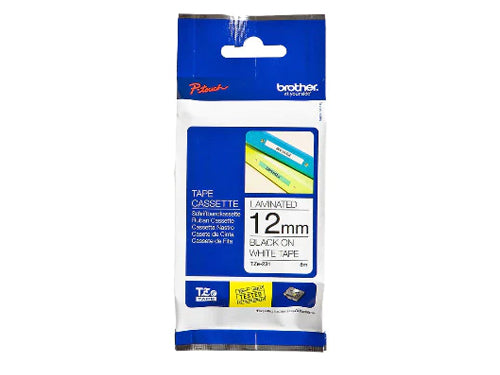 BROTHER TZE231 Labelling Tape Black on White 12 mm x 8m