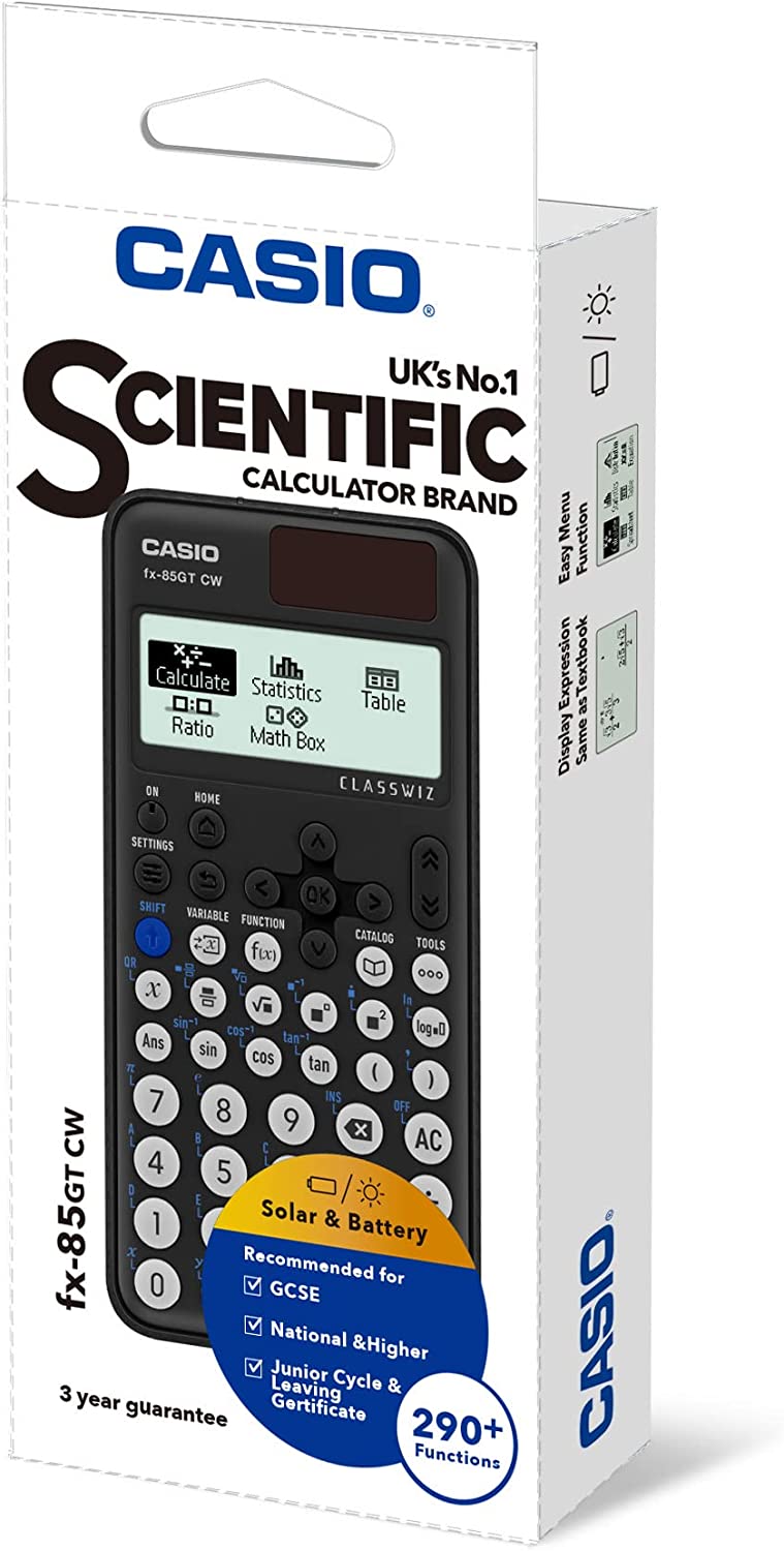 New Casio FX-85GTCW Black Scientific Calculator