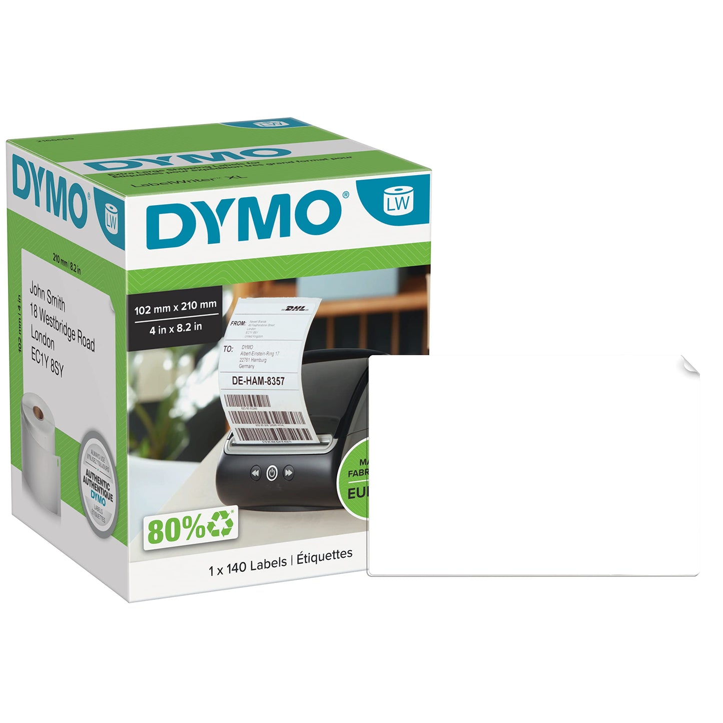 DYMO Authentic LabelWriter DHL Self Adhesive Shipping Label.