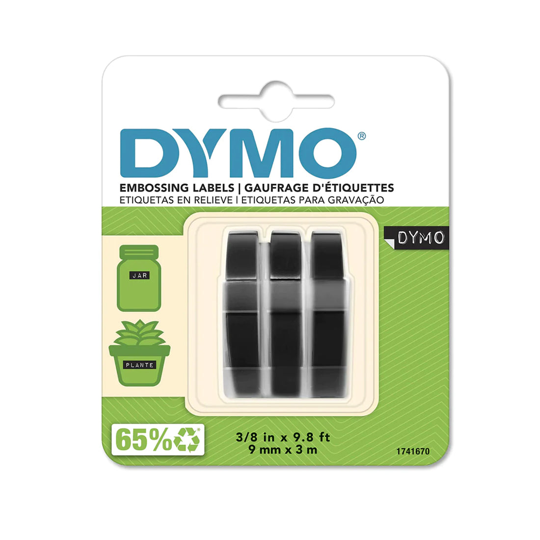 DYMO Embossing 3D Self-Adhesive Vinyl Labels Tape | Pack of 3