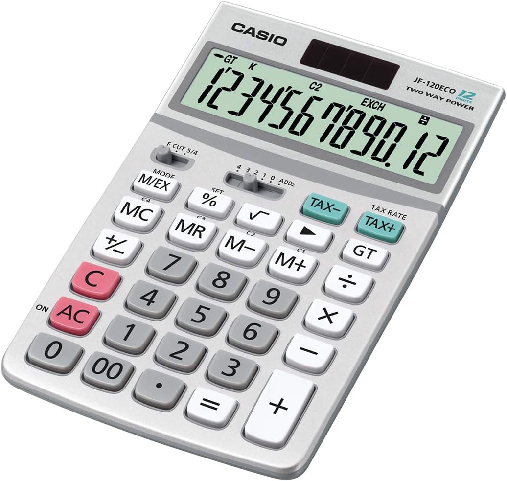 Casio JF120ECO Calculator, Silver
