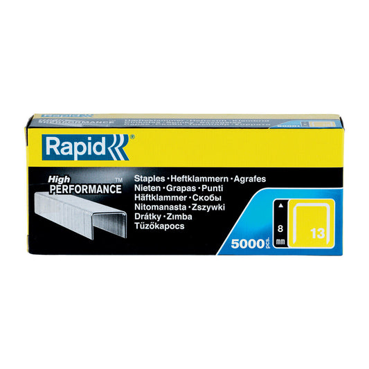 Rapid High Performance Staples No. 13 - 8mm Leg Length - 5000 Pieces