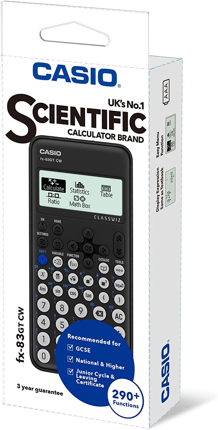  New Casio FX-83GTCW Black Scientific Calculator
