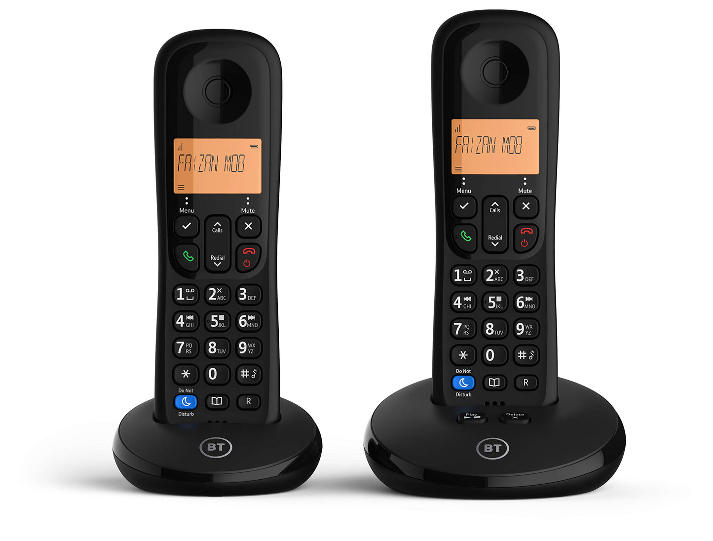 BT Everyday Cordless Home Phone with Basic Call Blocking and Answering Machine, Twin Handset Pack