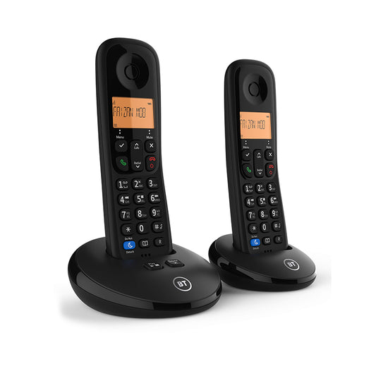 BT Everyday Cordless Home Phone with Basic Call Blocking and Answering Machine, Twin Handset Pack